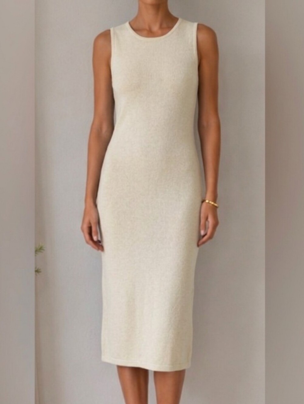 Joie Sleeveless Cream Midi Dress Size Small